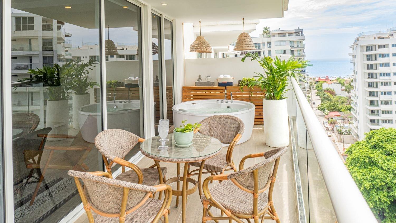 Dq1301 | 2h Jacuzzi Privado + Piscina Infinita Apartamento